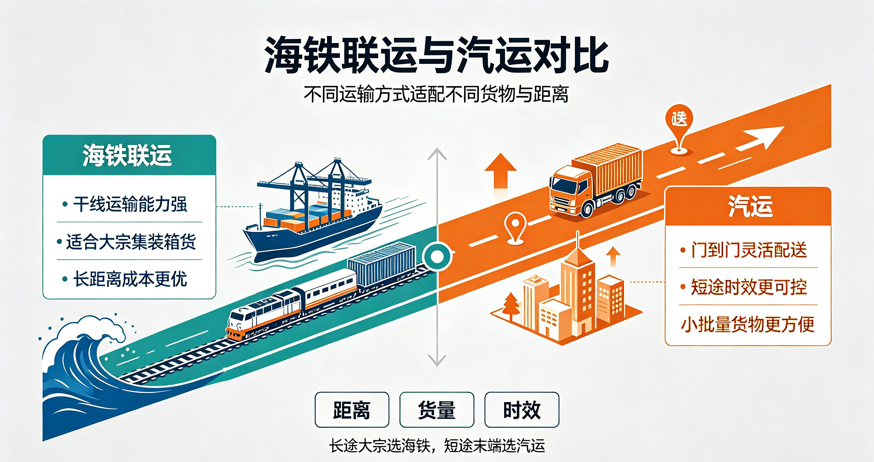 海铁联运和汽运比照图